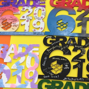 School Graduation Signs - Funky Letters