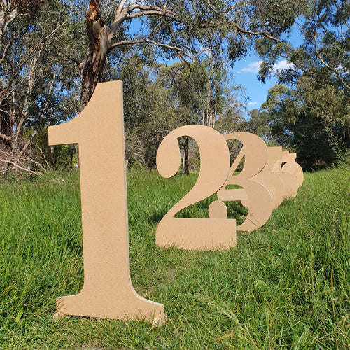 Large  Letters / Numbers | 20 - 100cm | Free Standing | Unpainted | Plain - Funky Letters