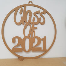 Load image into Gallery viewer, Hoop Sign | Graduation| Signs | Standard | White - Funky Letters
