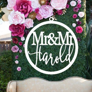 Hoop Sign | Wedding | Signs | Plain or White - Funky Letters