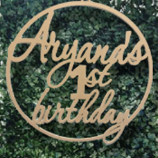 Hoop Sign | Birthday | Signs | Plain - Funky Letters