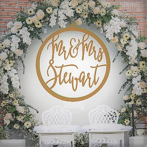 Hoop Sign | Wedding | Signs | Plain - Funky Letters