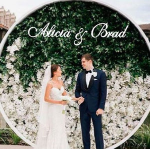 Wedding Names | Floral Wall | Backdrop | Signs | Solid White - Funky Letters
